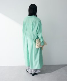 Green Parks イージーケア抜け衿ウエストタックシャツワンピース