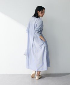 Green Parks イージーケア抜け衿ウエストタックシャツワンピース