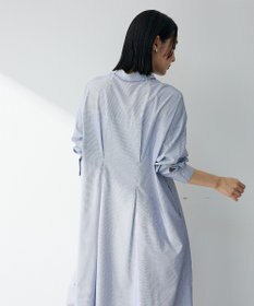 Green Parks イージーケア抜け衿ウエストタックシャツワンピース