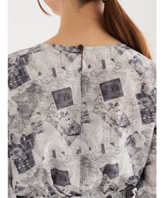 Te chichi マップパターンプリントワンピース