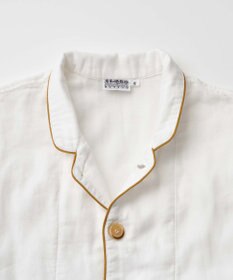 京和晒綿紗 【紗栄子さん愛用パジャマの色違い/UNISEX】ガーゼパジャマ 2重合わせ 白