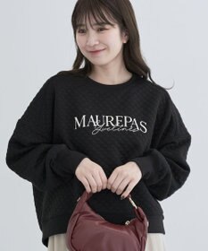 Green Parks ショート丈キルトロゴプルオーバー