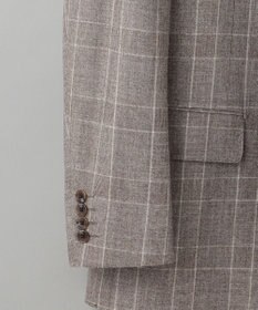 GOTAIRIKU 【CANONICO/カノニコ】サキソニーウールコットンブレンド ジャケット_ブラウンチェック