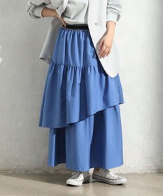 Green Parks ウエストラインフリルティアードスカート