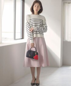 組曲 S 華奢見え パネルボーダーニット