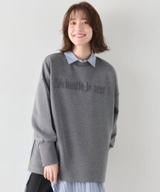 ANY L 【洗濯機可】エンブロイダリーロゴダンボールプルオーバー