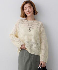 23区 【先行予約】コットンギマ ボートネック ニット