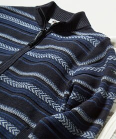 JOSEPH ABBOUD MOUNTAIN 【UNISEX】ジャガード柄 ZIPニット アウター