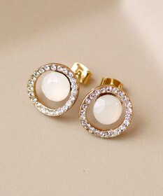 Tiaclasse 【金属アレルギー対応】 一粒クリスタルサークルピアス