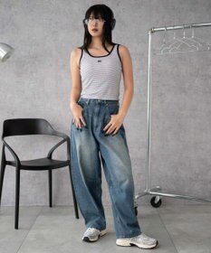 WEGO 【カップ付きインナー】グラフィックカップ付きリブタンク