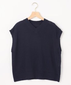 組曲 L 【WEB限定・前後着用可】コットンポリエステル杢プルオーバー ニット