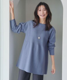 Tiaclasse 【新色追加・洗える】ミドルリブニットチュニック
