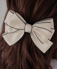 Tiaclasse 配色リボンバレッタ