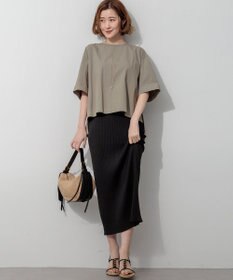 23区 【先行予約/SLOW/一部店舗限定】コットンナイロンタイプライター T ブラウス