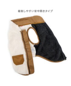 PET PARADISE ペットパラダイス 切替 背開きジップアップ ベスト 《ブラック》 小型犬