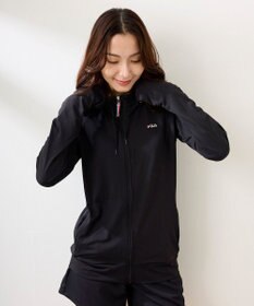 OP／FILA 【FILA】ラッシュガードブロックメッシュ スタンドカラージャケット