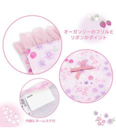 Mother garden マザーガーデン  野いちご 巾着 《小花いちご柄》 小
