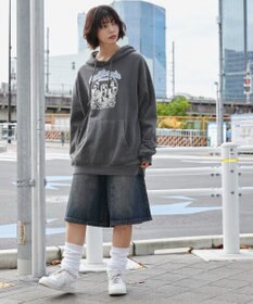 WEGO 【ユニセックス着用ITEM】ピグメントグラフィックプルパーカー