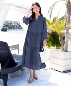 Tiaclasse 【洗える】大人可愛いティアードワンピース