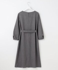 自由区 S 【洗える】ウールミックスストレッチツイル ワンピース