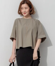 23区 【先行予約/SLOW/一部店舗限定】コットンナイロンタイプライター T ブラウス