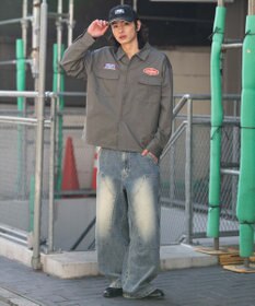 WEGO 【ユニセックス着用ITEM】ワッペンワークシャツ（LS）