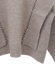 CRAFT STANDARD BOUTIQUE 洗える/ハンドステッチデザインニットプルオーバー