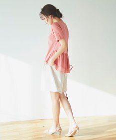 Feroux 【UVケア】バックペプラムチュニック Tシャツ