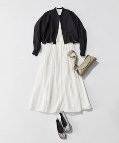 uncrave 【洗濯機洗い可】カラータイプライター フレアスカート（uncrave WHITE）