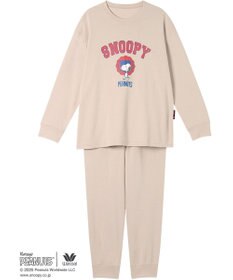 WACOAL ワコール_リラックス＆スリープ パジャマ 綿100%(本体) ガーゼ裏毛素材 長袖 長ズボン PEANUTS スヌーピー レディース FDX559 /ワコール