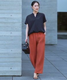 ICB L ワッシャーツイル ワイドストレートパンツ