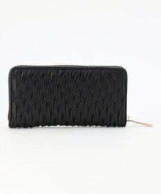 LA BAGAGERIE シープレザープリーツ加工ラウンドウォレット