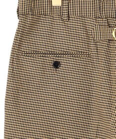 J.PRESS MEN 【J.PRESS ORIGINALS】Wool Polyester Gun Club Check Spindle New Piped Stem Slacks