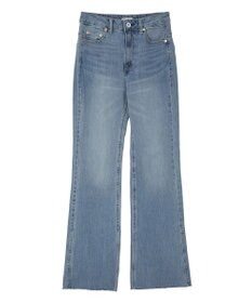 earth music&ecology 【セルフカット可】ストレッチフレアデニムパンツ