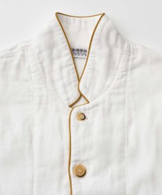 京和晒綿紗 【紗栄子さん愛用パジャマの色違い/UNISEX】ガーゼパジャマ 2重合わせ 白