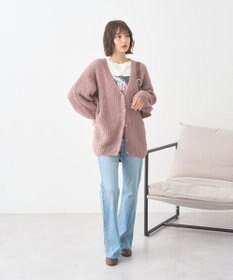 earth music&ecology 【セルフカット可】ストレッチフレアデニムパンツ