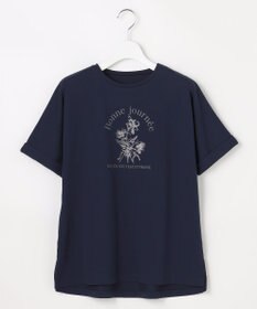 ANY SIS フラワープリント ロゴＴシャツ