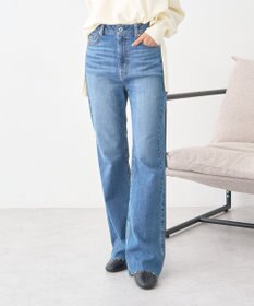 earth music&ecology 【セルフカット可】ストレッチフレアデニムパンツ