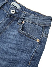 earth music&ecology 【セルフカット可】ストレッチフレアデニムパンツ