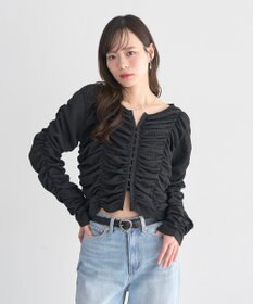 earth music&ecology フロントホックシャーリングトップス