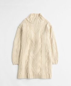 LENO ARAN ONEPIECE　アラン柄ニットワンピース