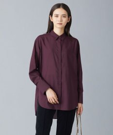 ICB 【洗える】トリアセコットンシアー ロングシャツ