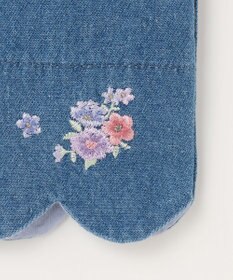 ANY KIDS スカラップ×刺繍デニムパンツ