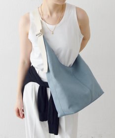 russet ≪A4サイズ収納可能≫デニムホーボーバッグ(CE-1765)