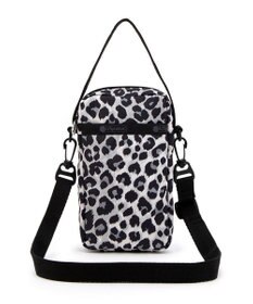 LeSportsac MINI PHONE CROSSBODY/ニュートラルレオパード