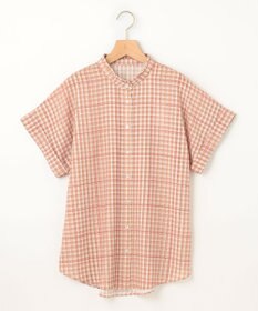 組曲 L 【洗える】シアーチェック ブラウス