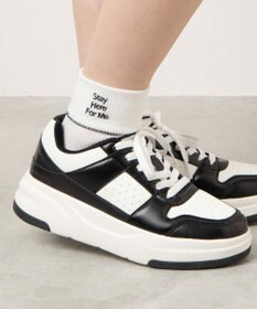 WEGO 折り返しロゴアンクルソックス