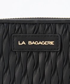 LA BAGAGERIE シープレザープリーツ加工ラウンドウォレット