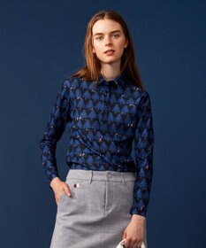 23区GOLF 【WOMEN】白夜ゴルフ柄 長袖シャツ