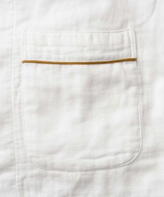 京和晒綿紗 【紗栄子さん愛用パジャマの色違い/UNISEX】ガーゼパジャマ 2重合わせ 白